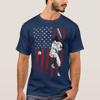 T-shirt American Flag Baseball 4 juillet
