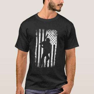 T-shirt American Flag Baseball Baseball