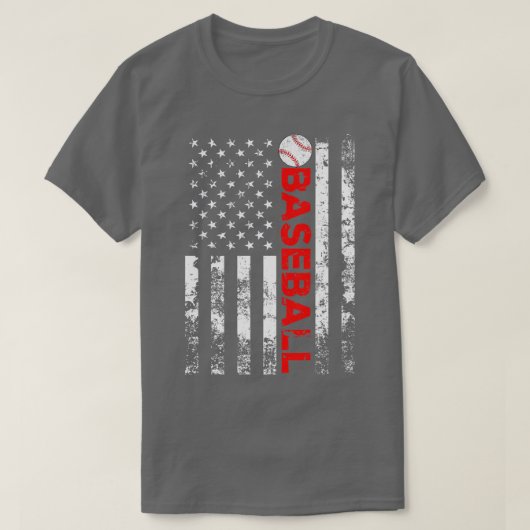 T-shirt American Flag Baseball Team Cadeau (Design devant)