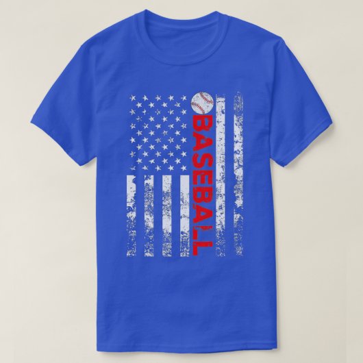 T-shirt American Flag Baseball Team Cadeau (Design devant)