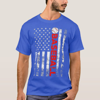 T-shirt American Flag Baseball Team Cadeau