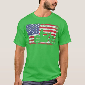 T-shirt American Flag Biker Motorcycle T Shirt
