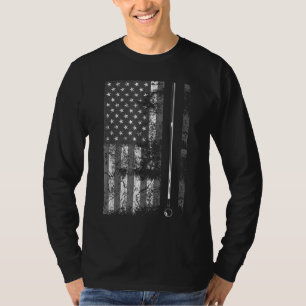 T-shirt American Flag Billiard Stick mignonne table jeu dr