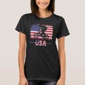 T-shirt American Flag Bmx Bicycling Usa Patriotic Team (Devant)