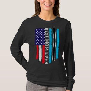 T-shirt American Flag & Botswana Drapeau Meilleure maman J