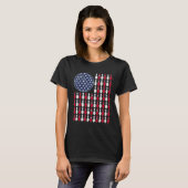 T-shirt American Flag Bowling And Pin (Devant entier)