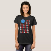 T-shirt American Flag Bowling Funny Bowler (Devant entier)