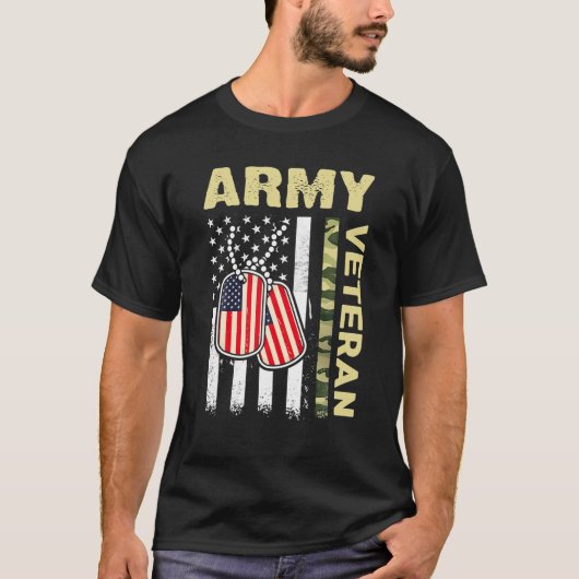 T-shirt American Flag Camo Proud (Devant)