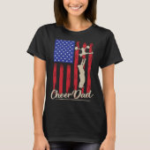 T-shirt American Flag Cheer Dad 4th of July Patriotic Prou (Devant)