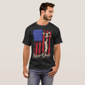 T-shirt American Flag Cheer Dad 4th of July Patriotic Prou (Devant entier)
