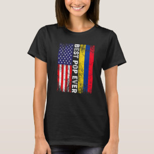 T-shirt American Flag & Colombia Drapeau meilleure famille