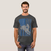 T-shirt American Flag Cool Snowmobile (Devant entier)
