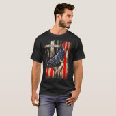 T-shirt American Flag Cross Jesus Hand Pride Christian T-S (Devant entier)