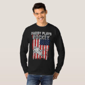 T-shirt American Flag Daddy Hockey USA Patriotic 4th Of Ju (Devant entier)