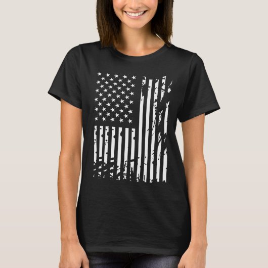 T-shirt American Flag DayRotcho Distressed USA Flag for US (Devant)