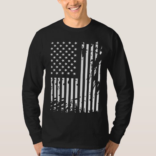 T-shirt American Flag DayRotcho Distressed USA Flag for US (Devant)