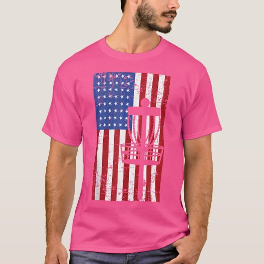 T-shirt American Flag Disk Golf (Devant)