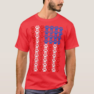 T-shirt American Flag Dog Paw Pride
