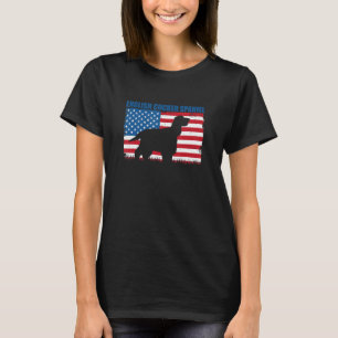 T-shirt American Flag English Cocker Spaniel
