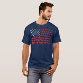 T-shirt American Flag Farmer Agriculture Animaux (Devant entier)