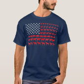 T-shirt American Flag Farmer Agriculture Animaux (Devant)