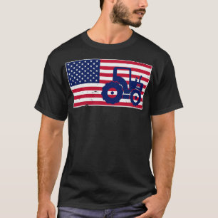 T-shirt American Flag Farming Farm Farming USA Patriotic