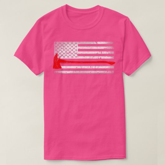 T-shirt American Flag Fire Fight Red Ax Patrioticfor Fire (Design devant)