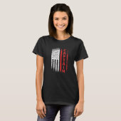 T-shirt American Flag Firefighter Captain Premium (Devant entier)