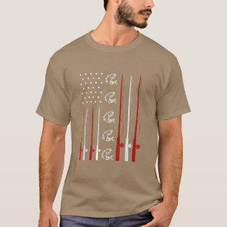 T-shirt American Flag Fishing Usa 4th Of July Men Women Bo