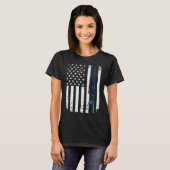 T-shirt American Flag Fishing  Vintage Fishing (Devant entier)