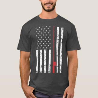 T-shirt American Flag FishingVintage Fishing72