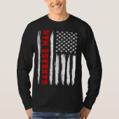 T-shirt American Flag Garbage Man US USA Flag (Devant)