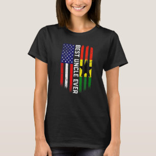 T-shirt American Flag & Ghana Drapeau Meilleur Oncle Jamai