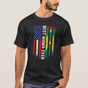 T-shirt American Flag & Grenada Drapeau Meilleure famille