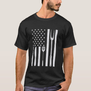T-shirt American Flag Grill BBQ