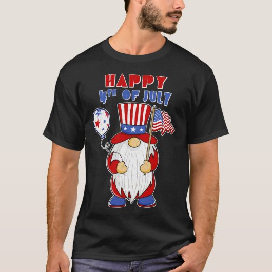 T-shirt American Flag Happy Independence Day 4th Of July G (Devant)