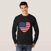 T-shirt American Flag Heart (Devant entier)