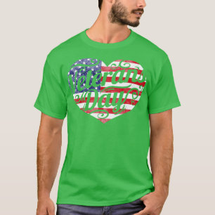 T-shirt American Flag Heart for Veterans Day 1