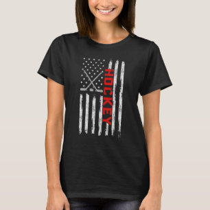 T-shirt American Flag Hockey USA Patriotic Hockey 4 juille