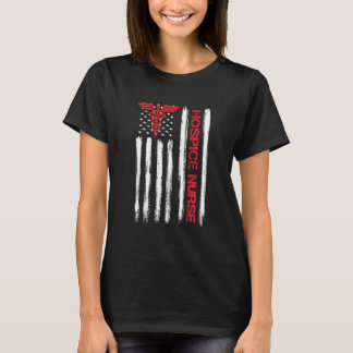 T-shirt American Flag Hospice Nurse End of Life Palliative