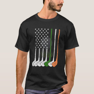 T-shirt American Flag Ireland Golf Bonne St Patrick's Day
