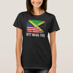 T-shirt American Flag & Jamaïque Drapeau Meilleure famille