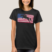 T-shirt American Flag Jumping Horse (Devant)