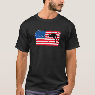 T-shirt American Flag Kangaroo Kids Men Women 4th Of July