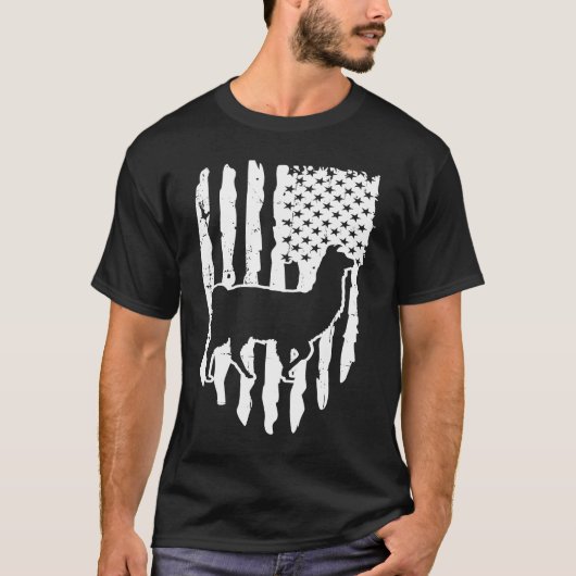 T-shirt American Flag Llama (Devant)