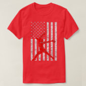 T-shirt American Flag Love Softball FastPitch Pitcher cade (Design devant)