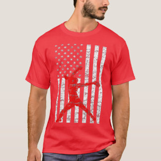 T-shirt American Flag Love Softball FastPitch Pitcher cade