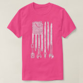 T-shirt American Flag Mechanic Tools Car Fixing Essentials (Design devant)
