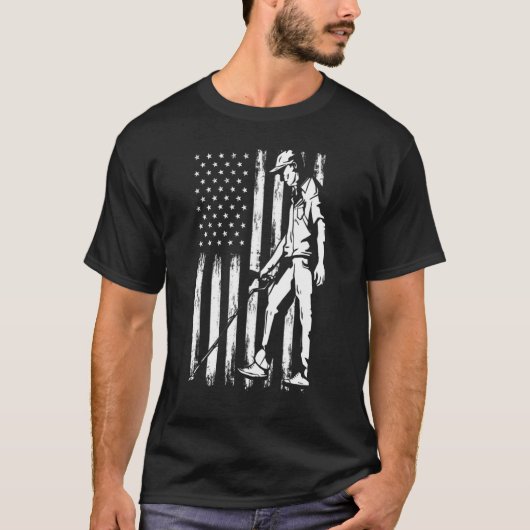 T-shirt American Flag Metal Détection 4 juillet Metal De (Devant)