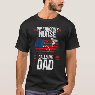 T-shirt American Flag Mon infirmière préférée m'appelle Pa